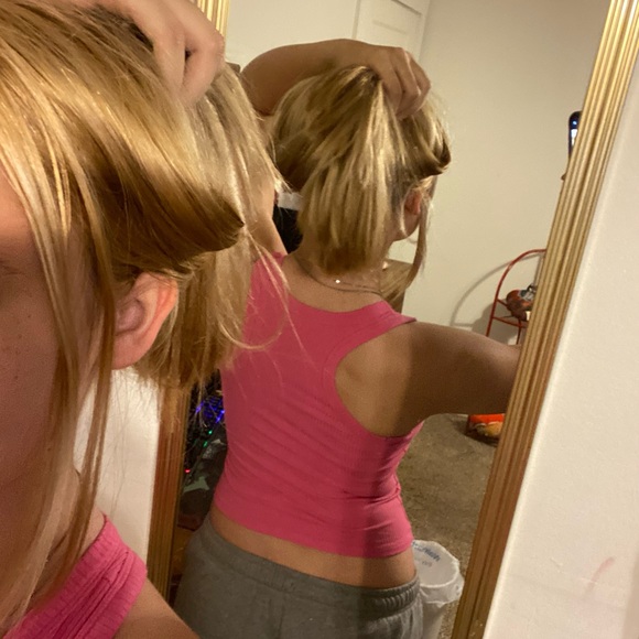 Pink Ribbed Tank Top - Picture 2 of 2